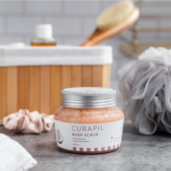 Curapil Body scrub exfoliant de corp cu zahăr cu ulei de argan - imagine 3